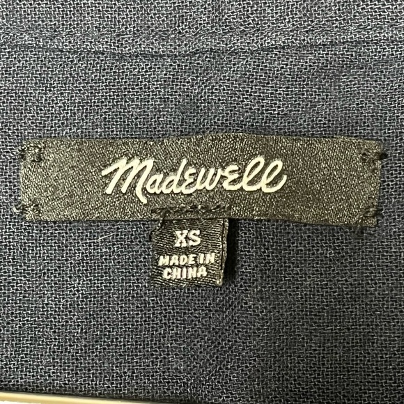 MADEWELL Pintuck Popover Shirt in Pansy Bouquet Floral Peasant Blouse 3/4 Sleeve - Picture 7 of 9